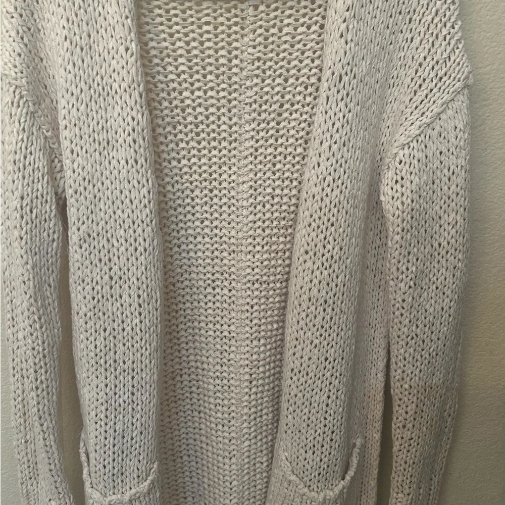Free People White cardigan sweater. size:SP - Picture 3 of 6